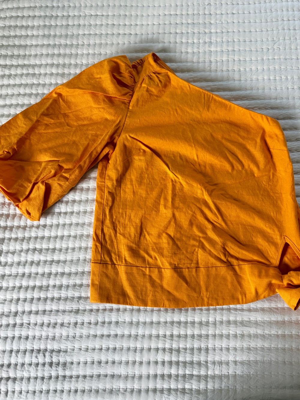 INC International Concepts Orange One-Shoulder Tie Top- Small- Orange